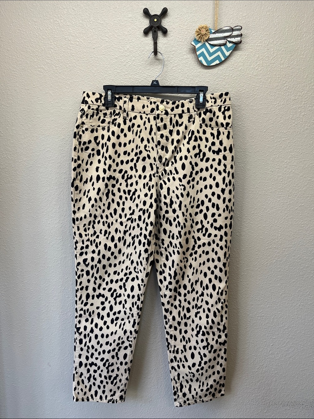 Chicos cheetah print jeans size 12 NWT